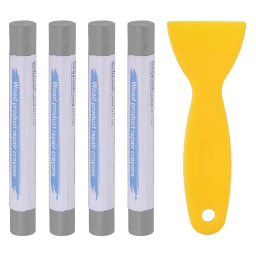 PATIKIL 4Pcs Wood Furniture Repair Markers with Scraper, Silver Grey - color: Silver Grey