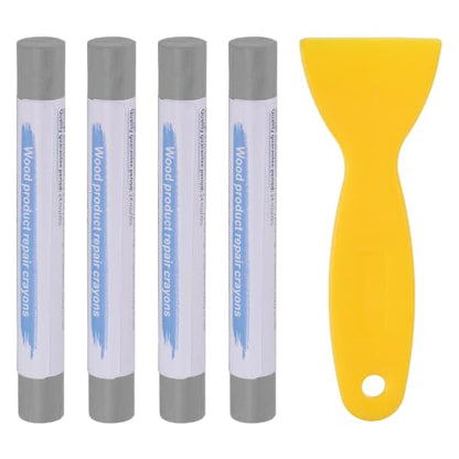 PATIKIL 4Pcs Wood Furniture Repair Markers with Scraper, Silver Grey - color: Silver Grey
