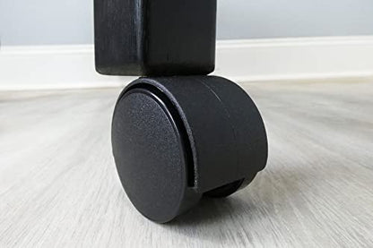 Shepherd Hardware 9406 2-Inch Office Chair Caster, Twin Wheel with Brake, 5/16-Inch Stem Diameter, 75lb Load Capacity, 2-Pack,Black - style: 2" wheel with brake, 5/16" x 1-1/2" grip-neck stem