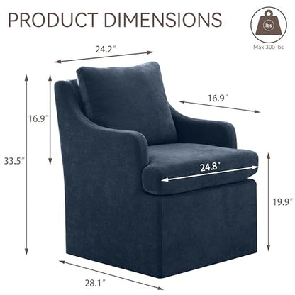VKNOW Upholstered Dining Chairs, Dining Room Chairs with Casters - color: Blue, size: 1