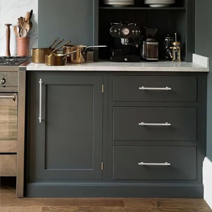 Brushed Satin Nickel Cabinet Handles Kitchen Pulls 7.5 Inch 10 Pack - color: Brushed Satin Nickel, size: 7.5" Hole Center