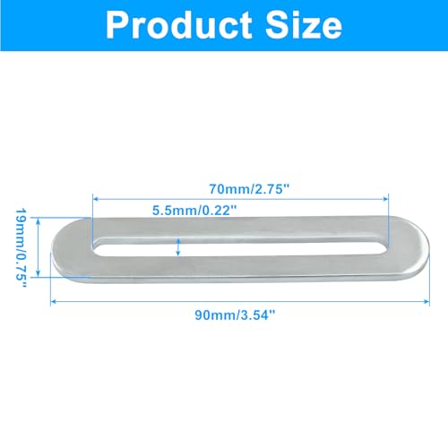 8Pcs Adjustable Flat Mending Plate 90mm/3.54 Inch, Silver - size: 90mm/3.54 Inch,Silver