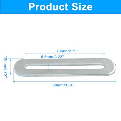8Pcs Adjustable Flat Mending Plate 90mm/3.54 Inch, Silver - size: 90mm/3.54 Inch,Silver