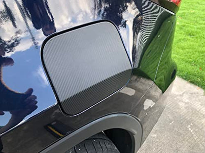 LZLRUN 3D Black Carbon Fiber Car Vinyl Wrap Self-Adhesive Film 1ft x 10ft - color: Black, size: 1ft x 10ft