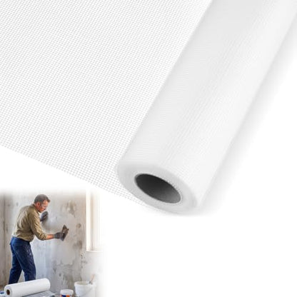 Self Adhesive Fiberglass Mesh Roll 36" x 100 Ft Plastering Mesh for Drywall