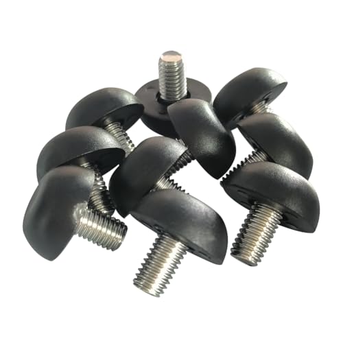 Hooshing 10PCS 8mm x 1.25 M8 Stainless Steel Adjustable Furniture Levelers - size: M8