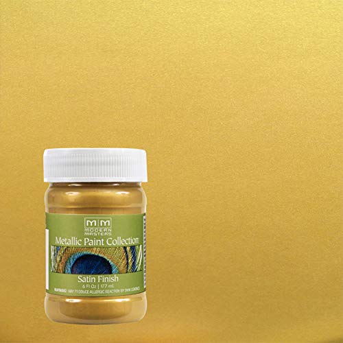 Modern Masters Satin Rich Gold Metallic Paint - color: Satin Rich Gold, size: 6 Fl Oz (Pack of 1)