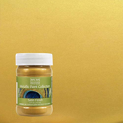 Modern Masters Satin Rich Gold Metallic Paint - color: Satin Rich Gold, size: 6 Fl Oz (Pack of 1)
