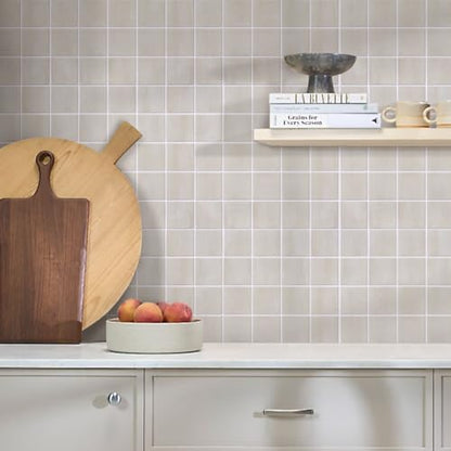 Commomy Matte 3D Peel and Stick Backsplash for Kitchen,10 Pcs 11.8"x11.8" - color: Textured Beige Gradient