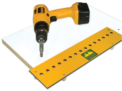 Woodhaven 782 Shelf Pin Jig, 12-Hole, 32mm Spacing, 7mm Phenolic - size: 12 Holes