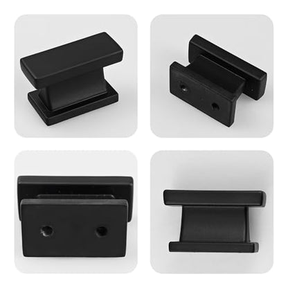 10PCS 1.4" Matte Black Cabinet Knobs, Zinc Alloy Kitchen Cabinet Knobs, Modern Dresser Handles Pulls for Kitchen, Bathroom, Closet, Cupboard, Wardrobe