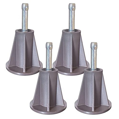 4PCS Steel Stem Replacement Bed Frame Feet with Plastic Inserts