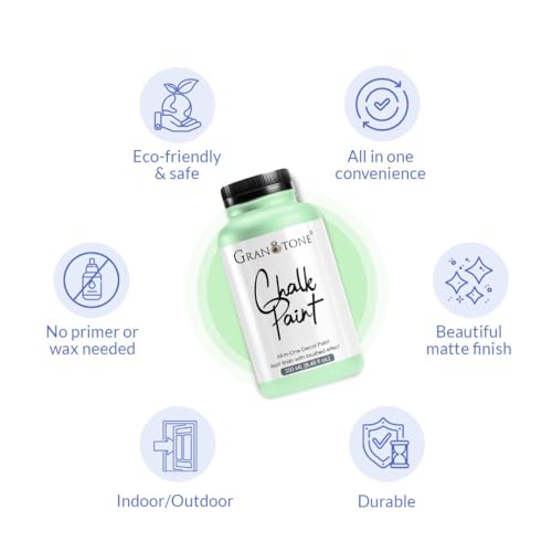 GRANOTONE Chalk Paint Mint 8.5 fl oz 250 ml - color: MINT, size: 8.5 Fl Oz