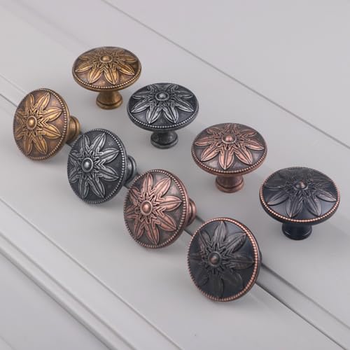 10 Pack Oil Rubbed Bronze Cabinet Knobs,1.4" Round Bronze Kitchen Cabinet Knobs Handles for Cabinets and Drawers, Drawer Knobs Dresser Knobs Oil Rubbed Bronze,Solid Zinc Alloy - color: Oil Rubbed Bronze
