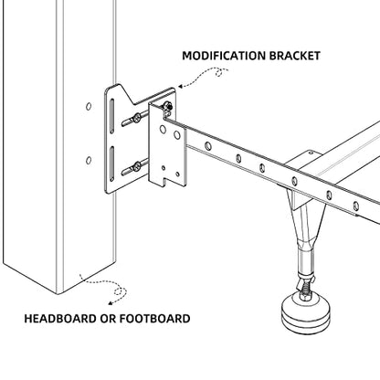 4 PCS Bed Frame Brackets Adapter for Headboard,Bed Frame Adapter Brackets - color: 4Pcs-Headboard Brackets