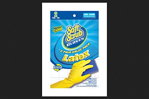 Soft Scrub Latex Gloves L Yellow 4 pc.
