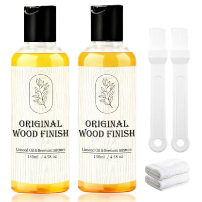 8.6 oz Premium Original Wood Finish, Linseed Oil & Beeswax Blend, Linseed Oil for Wood Non-Toxic, Long-Lasting Protective Finish for All Woodwork Projects, Ideal for Use - size: 260ml