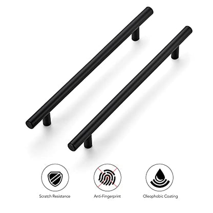 Ravinte Matte Black Cabinet Handles 10" Length,7-1/2" Hole Center,10 Pack - size: 10 Inch（7-1/2 Inch Hole Center）