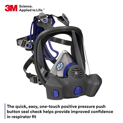 3M Secure Click Full Face Reusable Respirator, FF-802, Medium - size: Medium