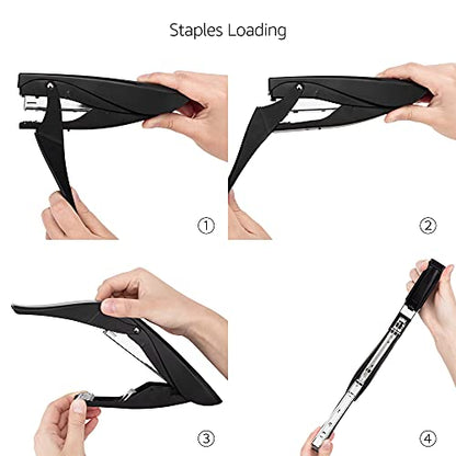 Amazon Basics Effortless Handheld Plier Stapler, 25 Sheet Capacity, Heavy Duty, Black - size: 1-Pack