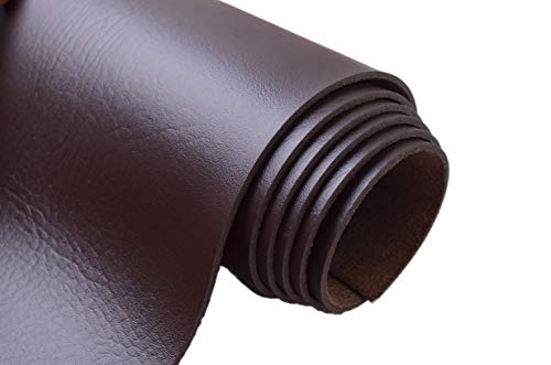 Wento 2.0mm Vinyl Leather - Faux Leather 54''x12'' Elephant Skin Pattern - For Making Leather Purses & Straps - color: Dark Brown, size: 54''x12''
