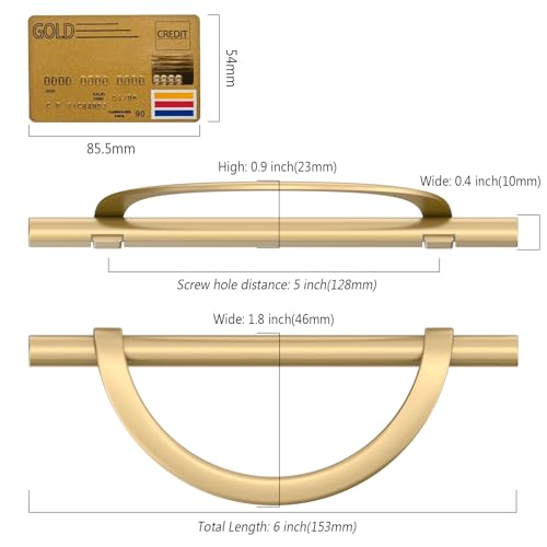 Amerdeco 10 Pack Champagne Bronze Cabinet Pulls 5 Inch(128MM) Hole Centers Kitchen Cabinet Handles Hardware Kitchen Handles for Cabinets Cupboard Handles Drawer Pulls - color: Champagne Bronze, size: 5"/128MM Hole Center, style: 10 Pack