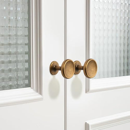 Sailing 10 Pack Cabinet Knob- Antique Brass Cabinet Handles Kitchen Cabinets Bedroom Dresser Drawer Handles Knobs - color: Antique Brass, size: 1.26"(32mm) Diameter Knob-10Pcs