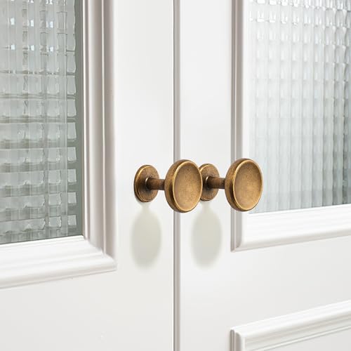 Sailing 10 Pack Cabinet Knob- Antique Brass Cabinet Handles Kitchen Cabinets Bedroom Dresser Drawer Handles Knobs - color: Antique Brass, size: 1.26"(32mm) Diameter Knob-10Pcs
