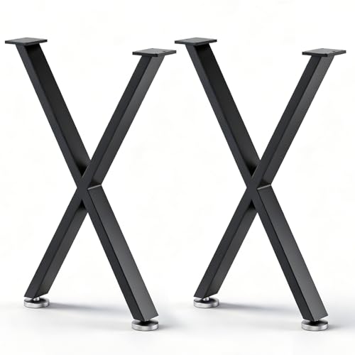 Heavy Duty X Shape Metal Table Legs, Replacement Legs for Dining Table - color: X-shape, size: 28"H16"W