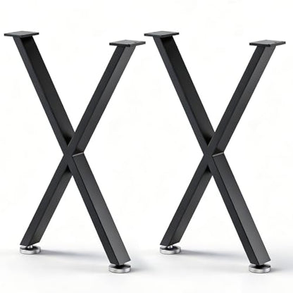 Heavy Duty X Shape Metal Table Legs, Replacement Legs for Dining Table - color: X-shape, size: 28"H16"W