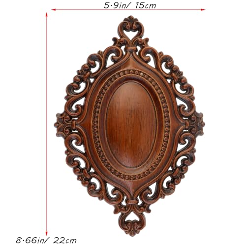 Antrader 2Pcs Vintage Wooden Carved Onlay Appliques, 8.66"×5.9"(Style 20) - style: Style 20, Small Size
