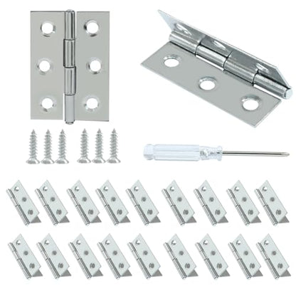 20 Pack 2 Inch Steel Butt Hinge, with Screws Craft DIY - size: 2 Inch
