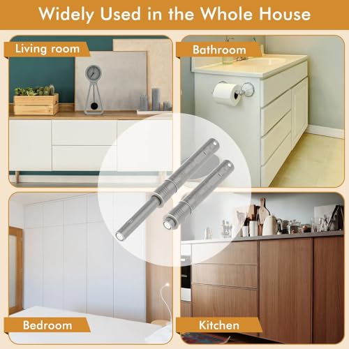 Lounsweer 50 Pack Magnetic Push Latches for Cabinets, Gray Long - color: Gray, size: Long