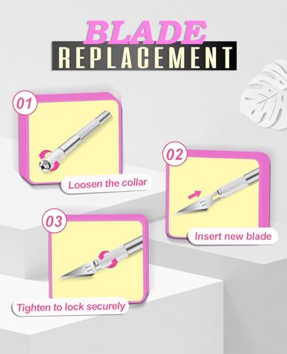 1 Pcs Craft Knife Hobby Knife with 11 Pcs Stainless Steel Blades Kit, 1pcs Steel 15MM Ruler for Art, Scrapbooking,Stencil - color: Silver-11pcs