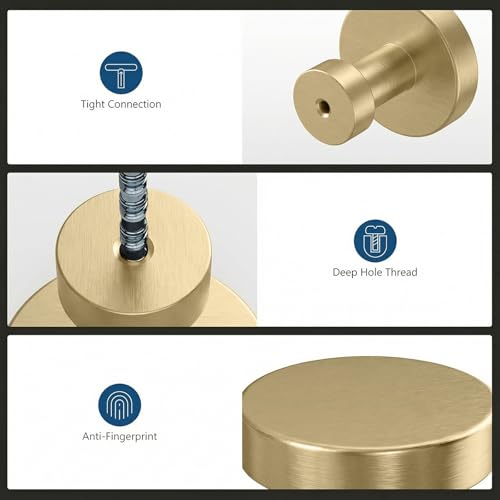 20 Pack Cabinet Knobs Champagne Bronze Drawer Knobs Solid Dresser Knobs for Dresser Drawers - color: Champagne Bronze, size: 20 Pack