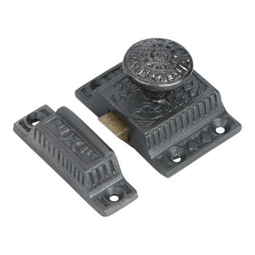 A29 Cabinet Latch, Cast Iron, Windsor Design, Antique Iron Finish - color: Antique Iron-B