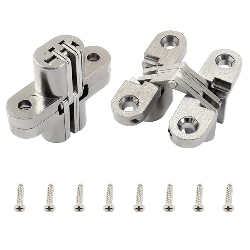 43.5 mm Hidden Hinge, Stainless Steel, 2pcs - size: 43.5 mm, 2 PCS