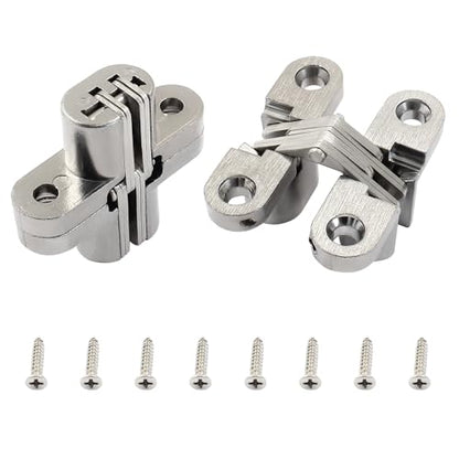 43.5 mm Hidden Hinge, Stainless Steel, 2pcs - size: 43.5 mm, 2 PCS