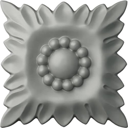 Ekena Millwork ROS04X04X00CL Jackson Square Rosette, 4"W x 4"H x 5/8"P, Primed