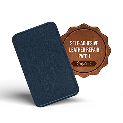 Premium Self Adhesive Leather Patch for Couch, Car Seat – Navy 4in×2.4in - color: J Navy Leather, size: 4in x 2.4in