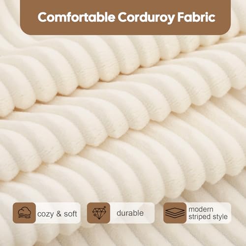 idee-home Rocking Chair Cushions Indoor, Glider Rocker Replacement Cushions - color: Beige, size: 28 X 19 X 4 In & 16 X 19 X 4 In