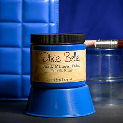 Dixie Belle Paint Company Chalk Mineral Paint - Cobalt Blue (8oz) - color: Cobalt Blue, size: 8 Fl Oz (Pack of 1)