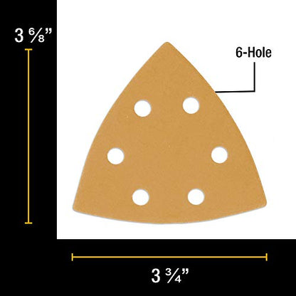 Dura-Gold Premium Triangle Oscillating Mouse Sanding Sheets - 400 Grit (Box - size: 400-Grit