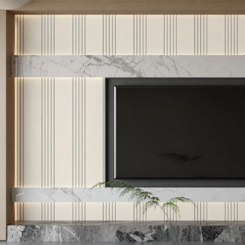 AMIGO Peel and Stick PVC Slat Wall Panel 118"x15.75" Self-Adhesive Thick Faux White Wood Grain Wallpaper Panel 3D Soundproof Wall Panels for Walls & Ceilings - color: White