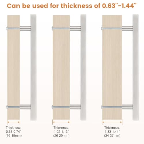 Probrico Brushed Nickel Cabinet Pulls & Handles 6.3" CC Square 5 Pack - color: Brushed Nickel, size: Hole Center: 160mm(6.3inch)