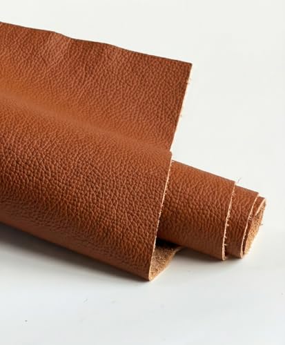 12'' x 24'' Genuine Full Grain Cowhide Leather Sheet — Soft Leather for Upholstery Repair, Handbags, Wallets, Sewing, Crafts, & DIY Projects — 1.1-1.3mm (3oz) Pre-Cut (Cognac Brown, 5 Pieces) - color: Cognac, size: 5 Pieces