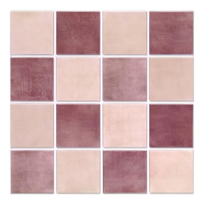 Commomy Matte 3D Peel and Stick Backsplash,10 Pcs 11.8"x11.8" Rose Pink - color: Dusty Rose