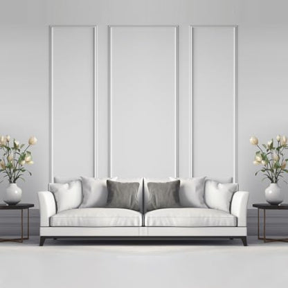 Pangda 3set Peel and Stick Wall Molding Kit 3D Premade, 24x96in+48x96in - size: 24x96in+48x96in