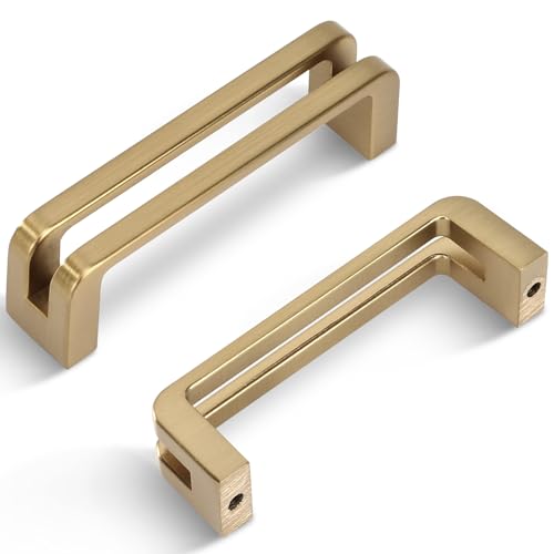 3 Inch(76mm) Hole Center Champagne Bronze Zinc Alloy Solid Cabinet Pulls,Dresser Cabinet Handles Luxury Cabinet Pull Hardware for Bedroom, Kitchen 6 Pack 7600 - color: Champagne Bronze, size: 3 Inch Hole Center
