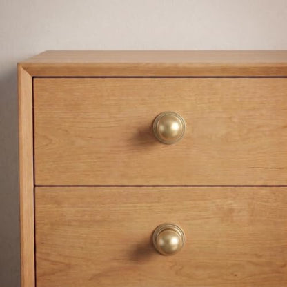 Goo-Ki Cabinet Knobs with Backplate, Champagne Bronze, 6 Pack - color: Champagne Bronze, style: Pearl Cirque Style